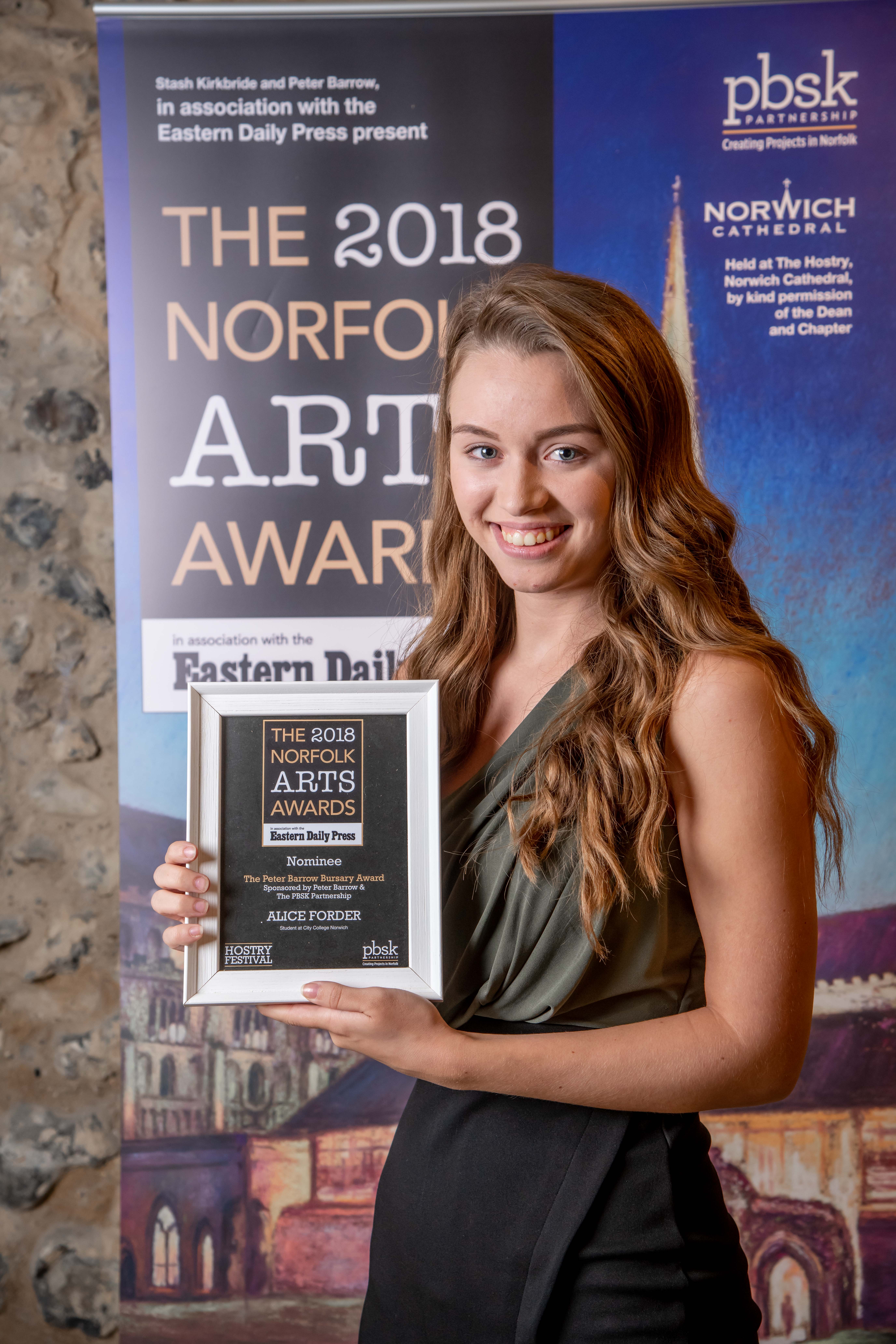Norfolk Arts Awards 2018 at The Hostry at Norwich Cathedral. Photo credit ©Simon Finlay Photography.